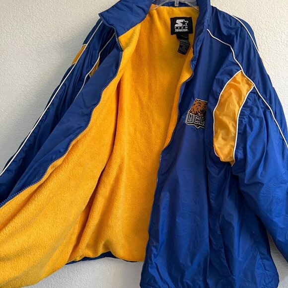 Vintage 90s UCLA BRUINS‎ PUFFER Starter Jacket Size XL Blue Gold Rare - Picture 11 of 12